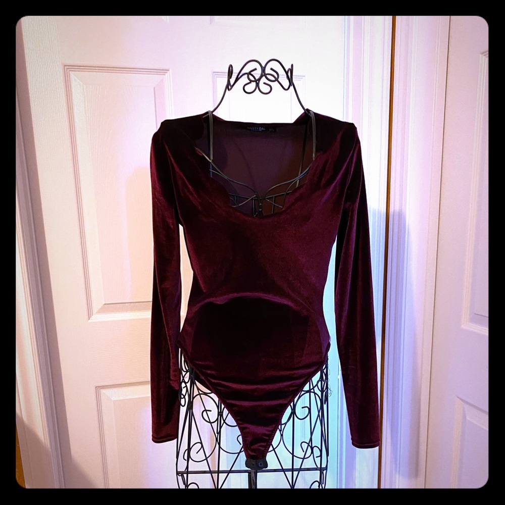 Soft velvet bodysuit